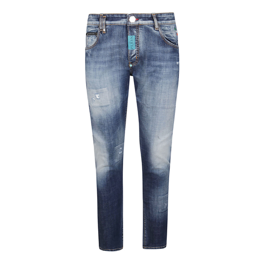 Philipp Plein - Skinny Jeans - Blå - Herr - Storlek: W32