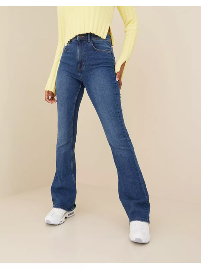Pieces Pcpeggy Flared Hw Jeans Mb Noos Bc Flare jeans Medium Blue Denim