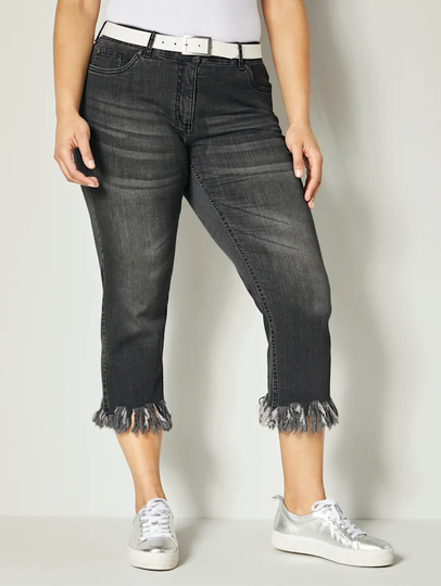 Jeans med franskanter Angel of Style Antracitgrå