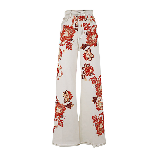 Etro - Boyfriend Jeans - Vit - Dam - Storlek: W24,W25