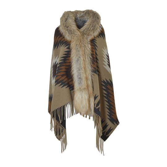 Bazar Deluxe - Capes och Ponchos - Beige - Dam - Storlek: ONE Size