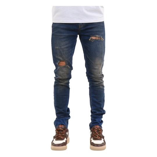 Flaneur Homme - Skinny Jeans - Blå - Herr - Storlek: W30,W32,W28,W34