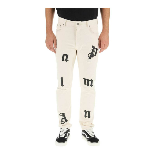 Palm Angels - Jeans - Vit - Herr - Storlek: W33,W32,W31,W34,W30