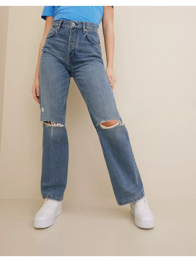 Gant D2. Hw Relaxed Straight Rip Jeans High waisted jeans Blue