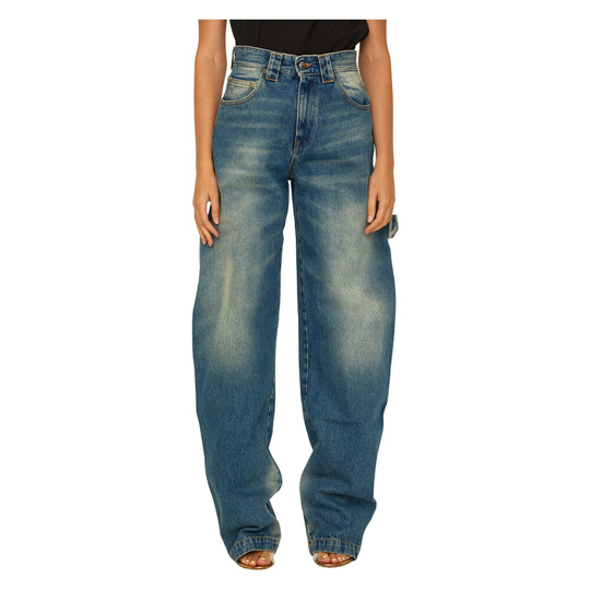 Darkpark - Boyfriend Jeans - Blå - Dam - Storlek: W26,W27