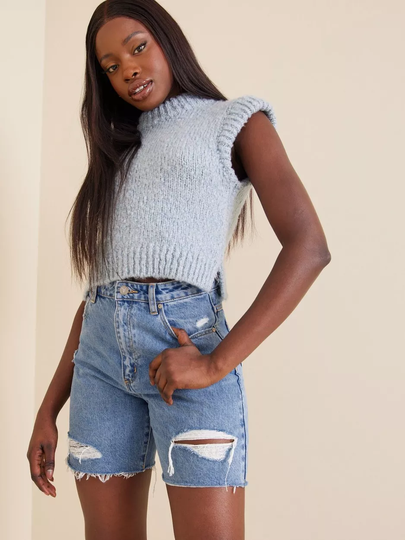 Abrand Jeans - Jeansshorts - Denim - A Carrie Short Joanna Rip - Shorts - jeans shorts