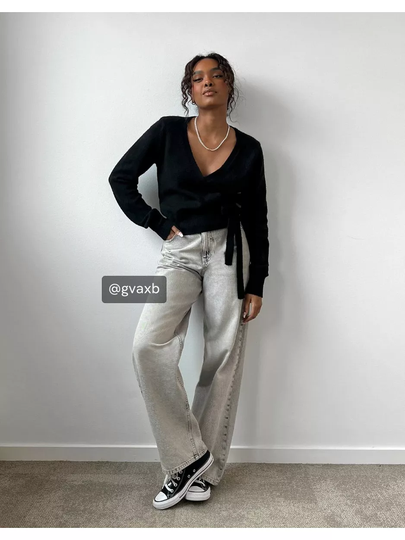 Gina Tricot Low straight jeans Straight jeans Light Grey