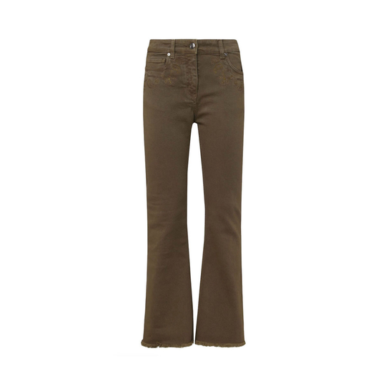 Etro - Flare Jeans - Grön - Dam - Storlek: W28,W27