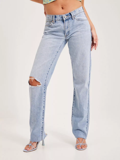 Abrand Jeans - Jeans med slits - Blue - A 99 Low Straight Ronda Rip - Jeans
