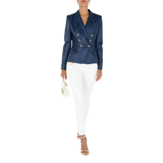 Elisabetta Franchi - Blazer - Blå - Dam - Storlek: XS