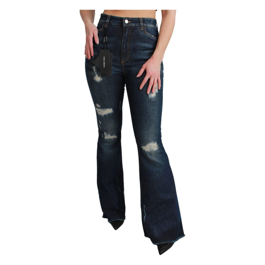 Dolce & Gabbana - Flare Jeans - Blå - Dam - Storlek: 2XS