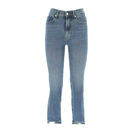 7 For All Mankind - Skinny Jeans - Blå - Dam - Storlek: W29,W31,W32,W24,W25,W30