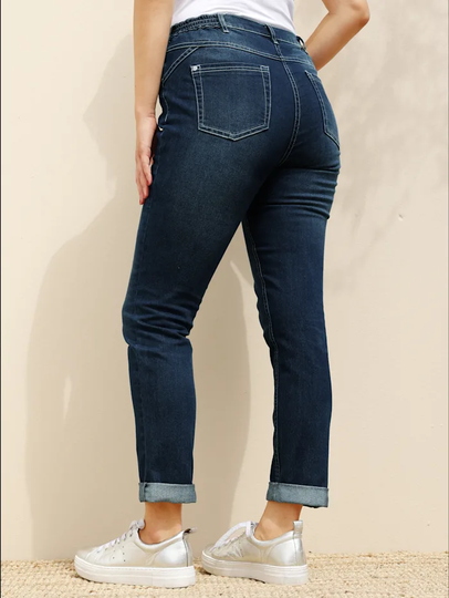 7/8-jeans i 5-ficksmodell MIAMODA Dark blue