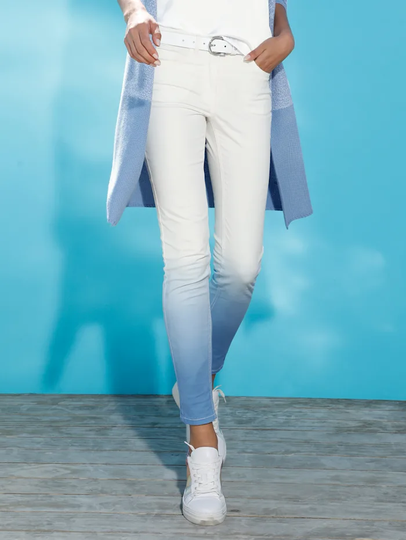 Jeans med fin färgövergång AMY VERMONT Vit/Blå