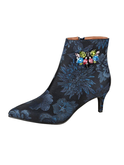 Stövletter med strassdetalj Alba Moda Marinblå/Svart