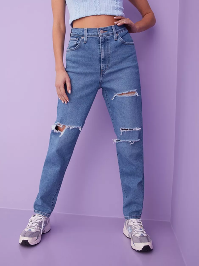 Levi's - High waisted jeans - Indigo - High Waisted Mom Jean Summer G - Jeans