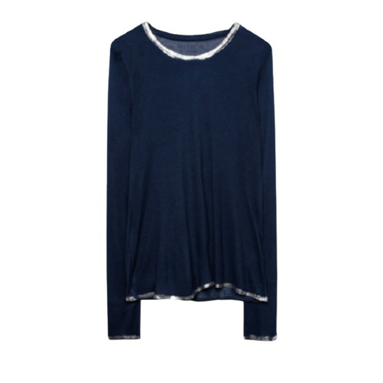 Zadig & Voltaire - Långärmade toppar - Blå - Dam - Storlek: M,S