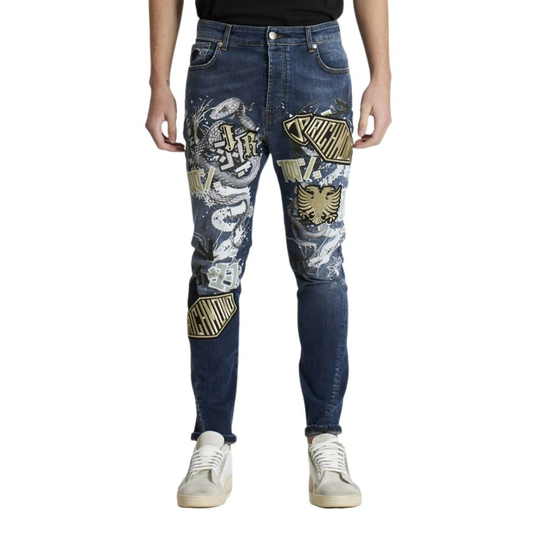 John Richmond - Jeans - Blå - Herr - Storlek: W35