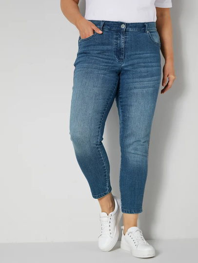 Jeans med revärer Janet & Joyce Blue stone/Röd