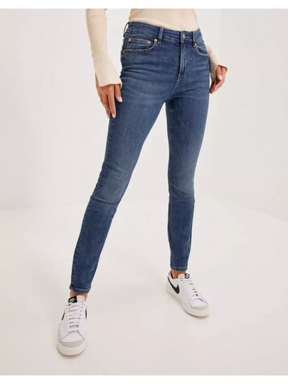 Gina Tricot Mid waist skinny jeans Skinny jeans Mid Blue