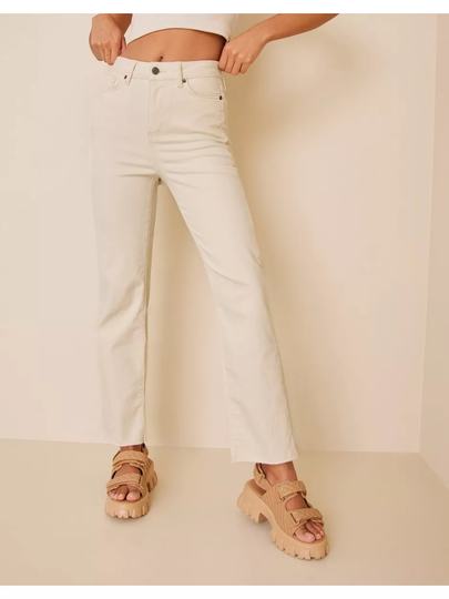 Y.A.S Yasawa Hw Cropped Jeans S. Noos High waisted jeans Ecru