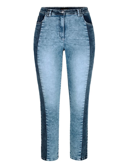 Jeans - tvåfärgade MIAMODA Blue stone