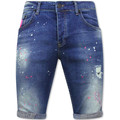 7/8- och 3/4-byxor Local Fanatic Kortbyxor Jeans Slim Fit SH Bla