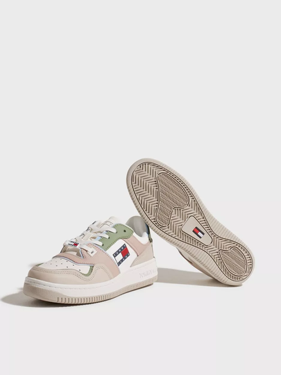 Tommy Jeans - Låga sneakers - Beige - Tommy Jeans Pop Basket Wmn - Sneakers