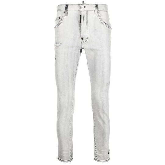 Dsquared2 - Skinny Jeans - Grå - Herr - Storlek: Xl,L,M