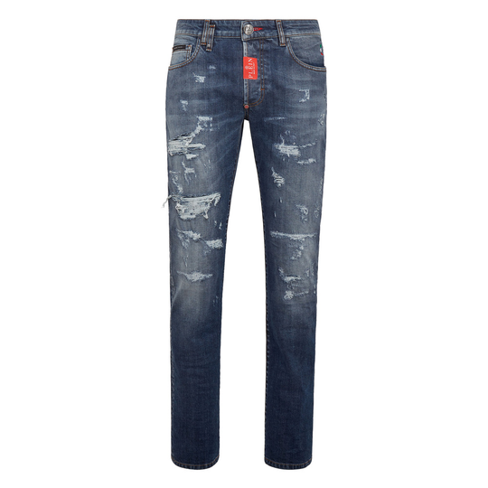 Philipp Plein - Skinny Jeans - Blå - Herr - Storlek: W34,W32,W31,W30