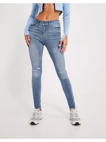 Noisy May Nmcallie Hw Sknny Des Jeans AZ190MB High waisted jeans Medium Blue Denim