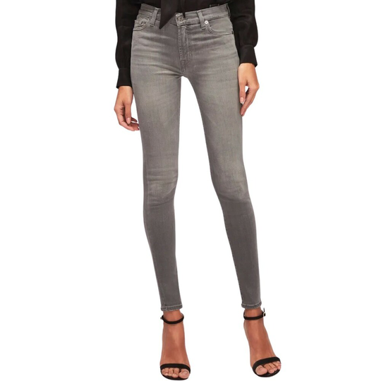 7 For All Mankind - Skinny Jeans - Grå - Dam - Storlek: W24,W32,W29,W26,W31,W25,W30,W28,W27