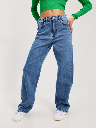 Denim Project - Wide leg jeans - Medium Blue - Dpwrecycled Wide Jeans - Jeans