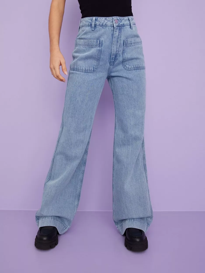 Gestuz - High waisted jeans - Blue - MollieGZ HW flared jeans - Jeans