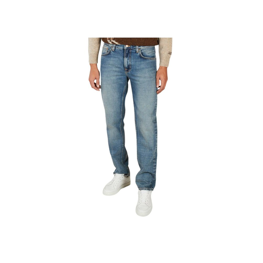 Nudie Jeans - Straight - Blå - Herr - Storlek: W34 L32,W33 L32,W32 L32,W30 L32