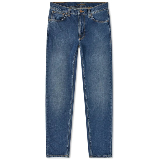 Nudie Jeans - Straight - Blå - Herr - Storlek: W33,W34