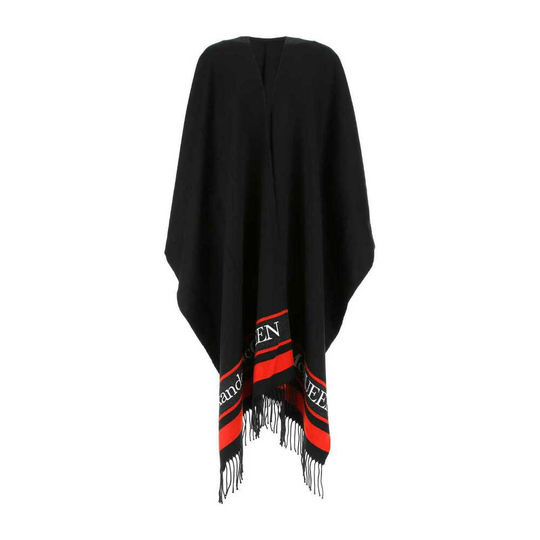 Alexander McQueen - Capes och Ponchos - Svart - Dam - Storlek: ONE Size