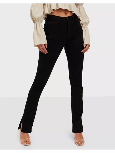 Gina Tricot Molly slit jeans High waisted jeans Black