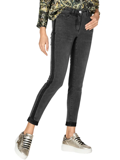 Jeans i klassisk 5-ficksmodell AMY VERMONT Mörkgrå