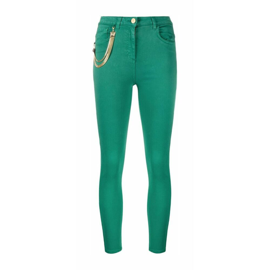 Elisabetta Franchi - Skinny Jeans - Grön - Dam - Storlek: W31,W26,W27,W30,W29,W25