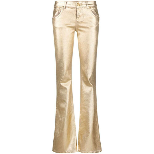 Blumarine - Flare Jeans - Gul - Dam - Storlek: S,Xs