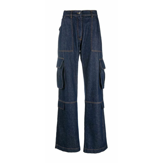 Msgm - Boyfriend Jeans - Blå - Dam - Storlek: S