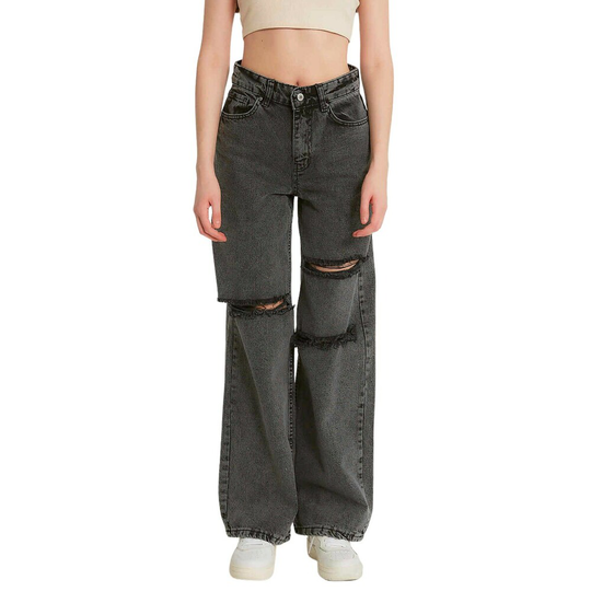 Catwalk - Boyfriend Jeans - Grå - Dam - Storlek: W26,W28,W25,W30,W32