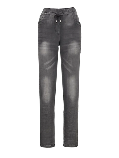 Jeans med krinklad effekt MIAMODA Svart