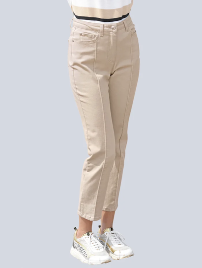 Jeans med sydda pressveck Alba Moda Kitt