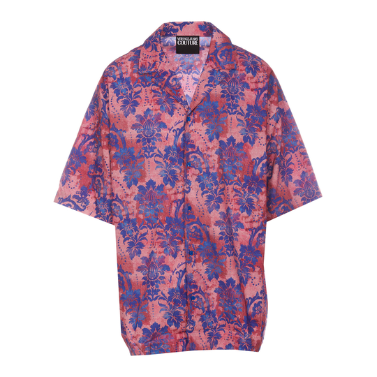 Versace Jeans Couture - Kortärmade skjortor - Röd - Herr - Storlek: Xl,L,M,S