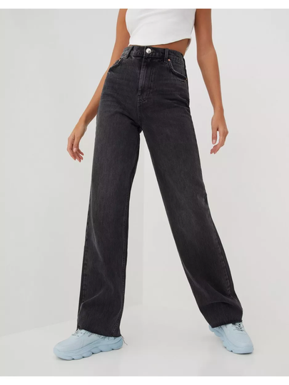 Gina Tricot Idun straight jeans Straight jeans Washed Black