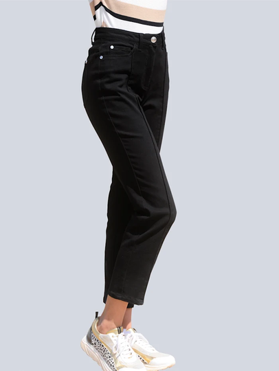 Jeans med sydda pressveck Alba Moda Svart