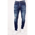 Stuprörsjeans True Rise Slim Fit Stretch Slitna Jeans SLM