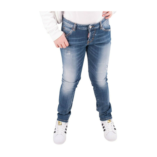 Dsquared2 - Jeans - Blå - Flicka - Storlek: 164 Cm,140 CM